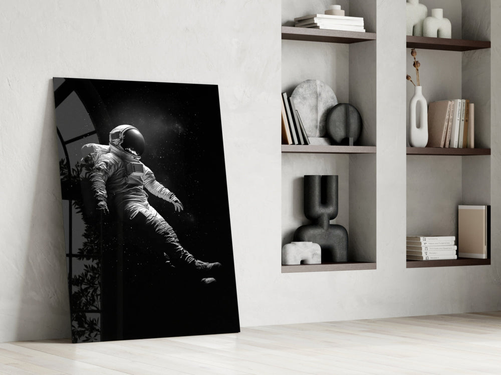 Loneliness in Space glass print enhancing a masculine lounge or study