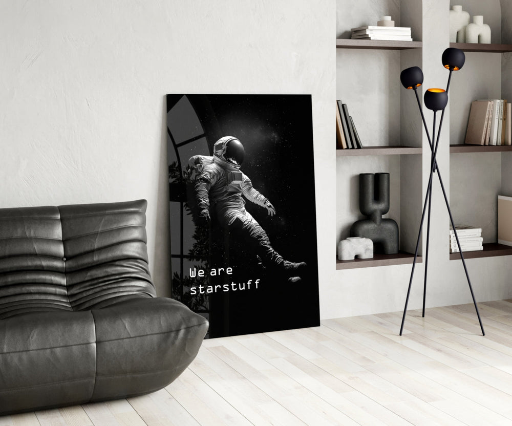 Space glass print bringing cosmic edge to a man cave