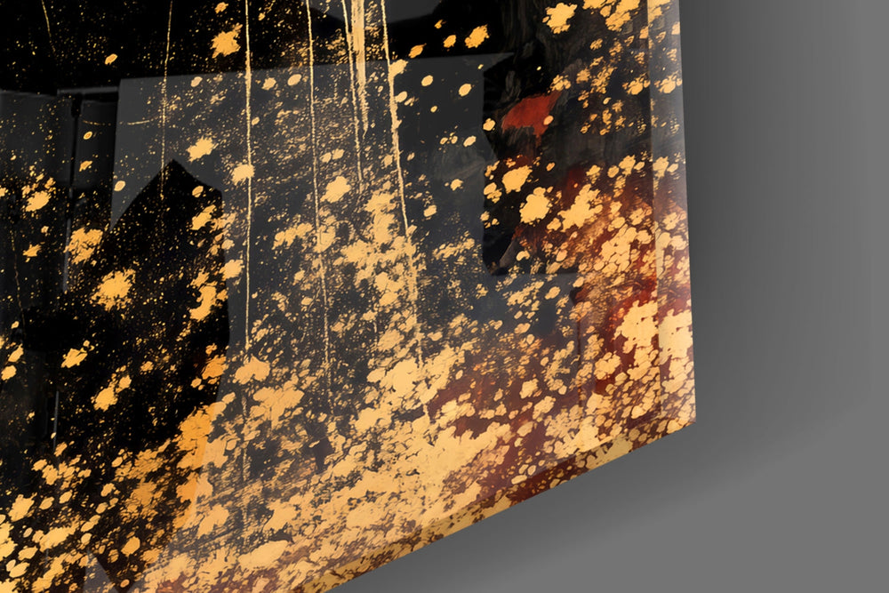 Designer-collection artwork in a contemplative living room interior
