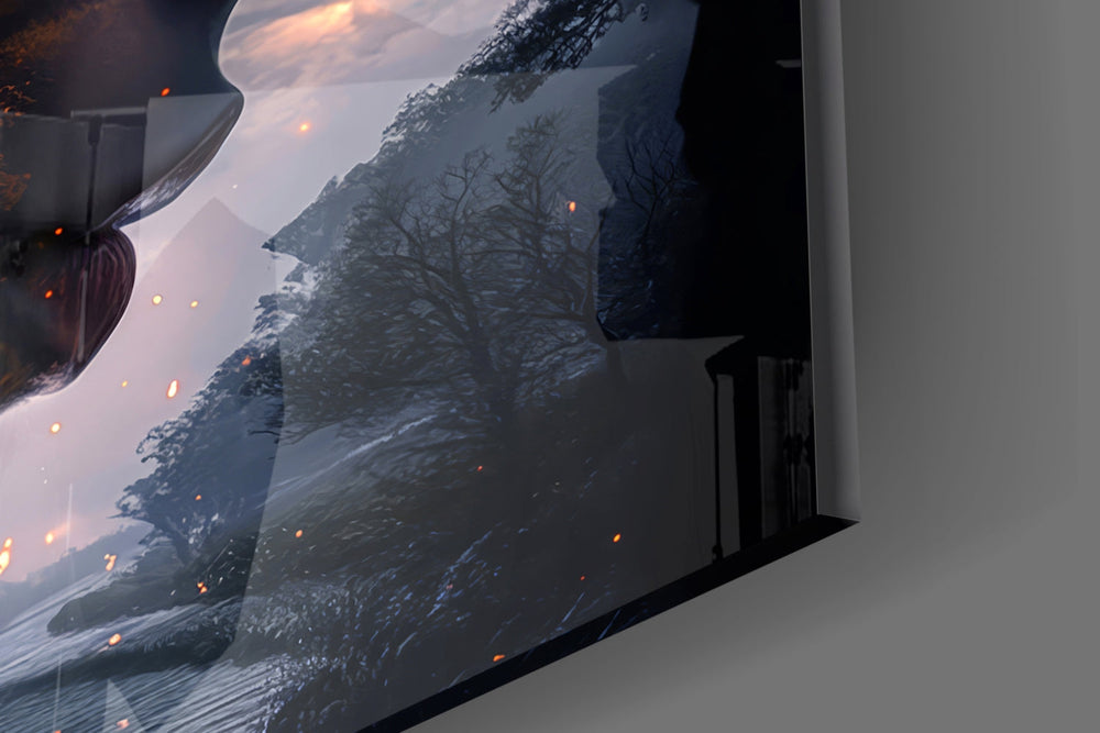 Designer-collection artwork in a home cinema interior