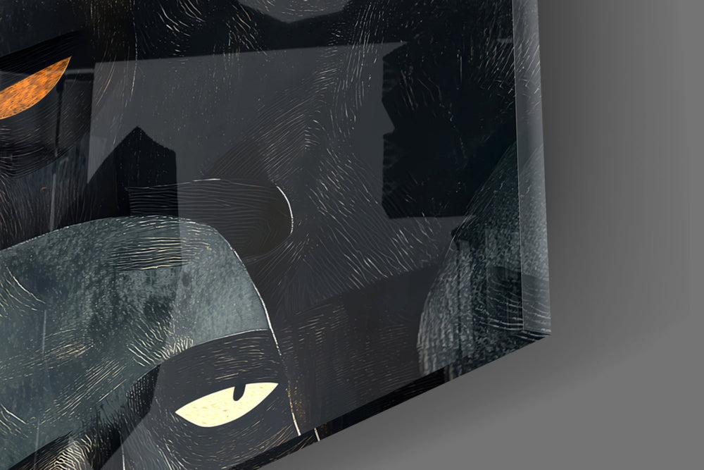 Designer-collection artwork in a moody dining room interior
