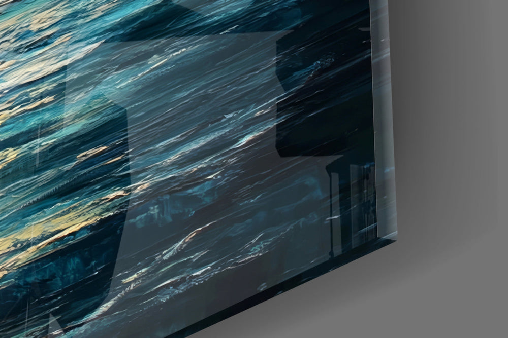 Designer-collection artwork in a quiet study interior