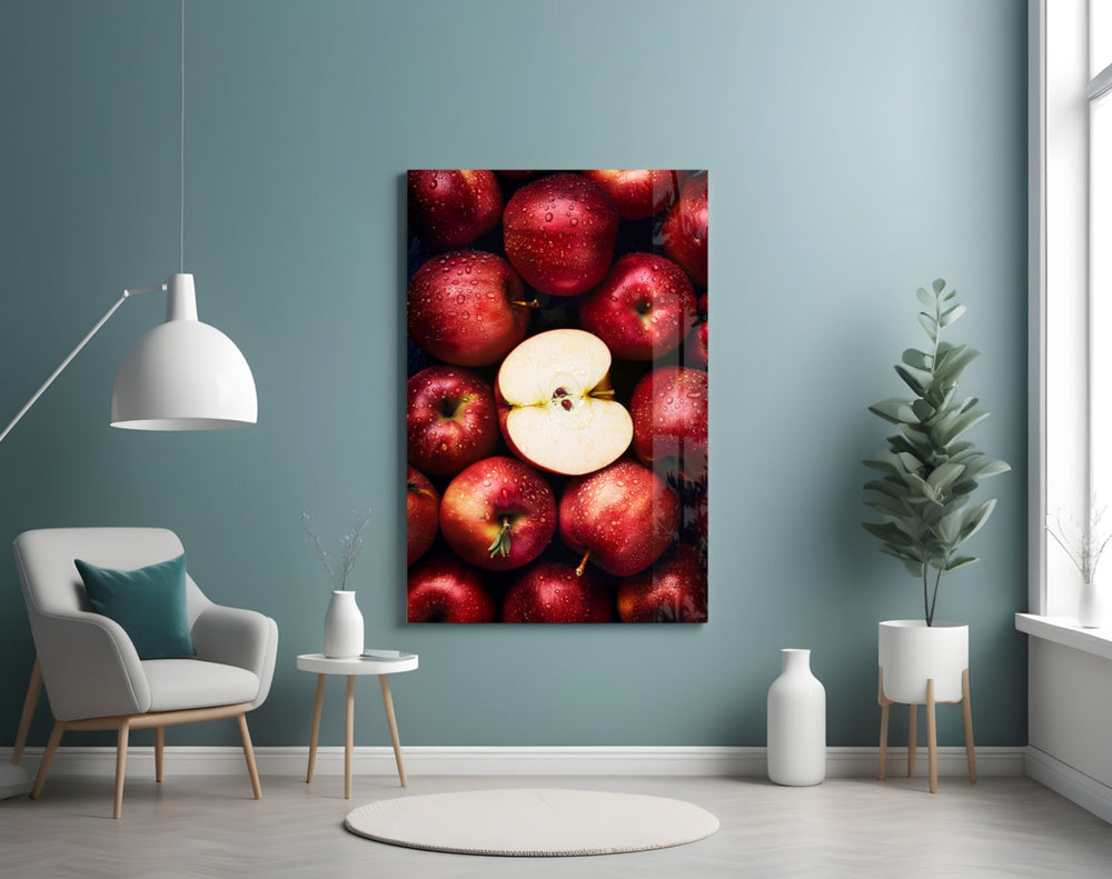 Queen of Apples artwork styled in a creative loft interior