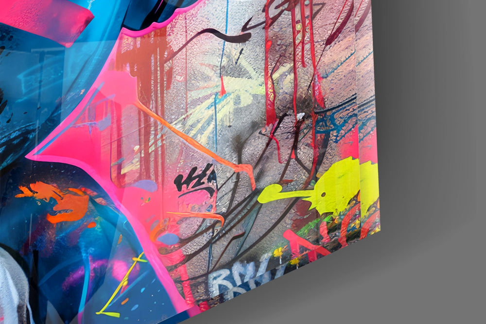 Designer-collection artwork in a man cave interior