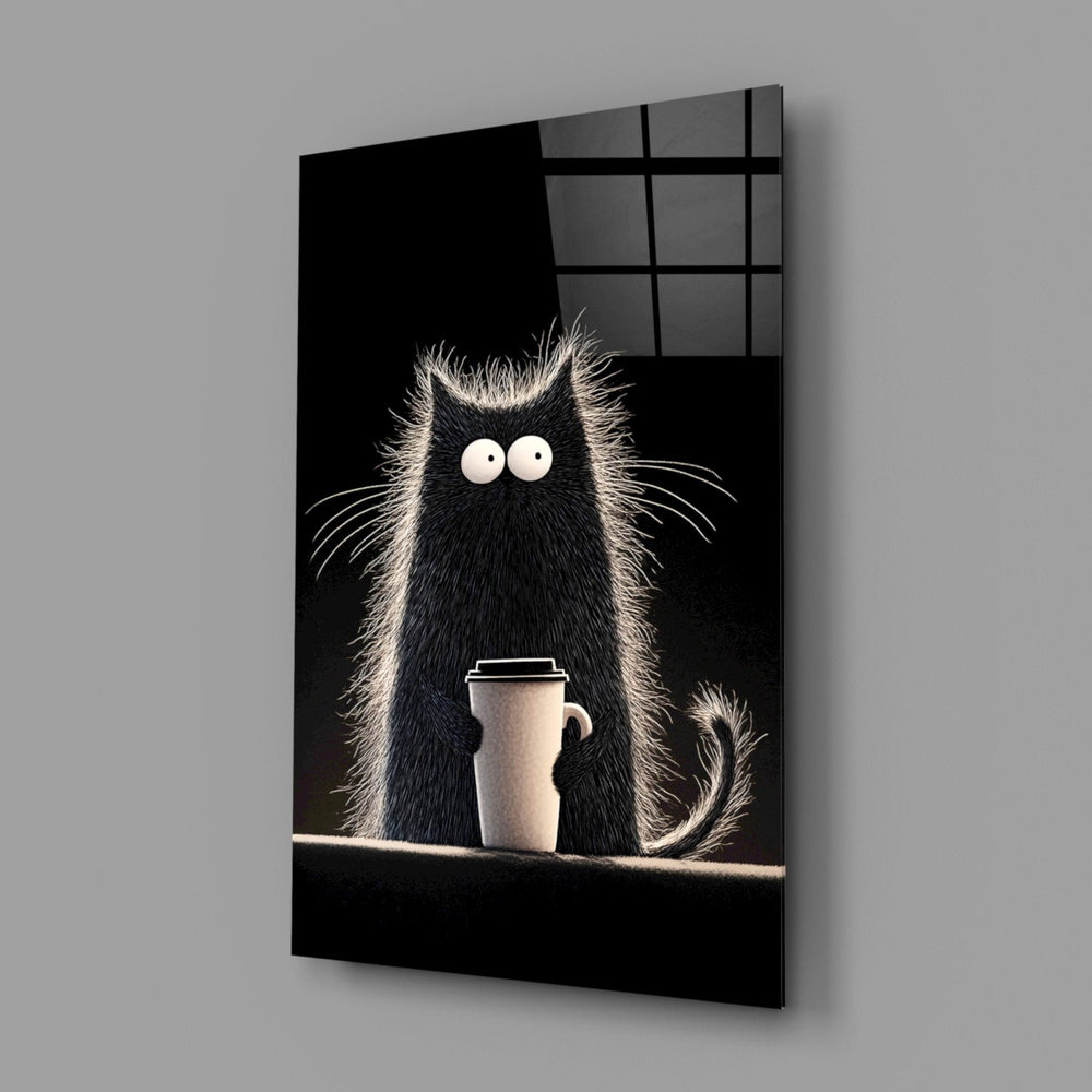 Designer-collection charm-illustration panel anchoring a kitchen wall