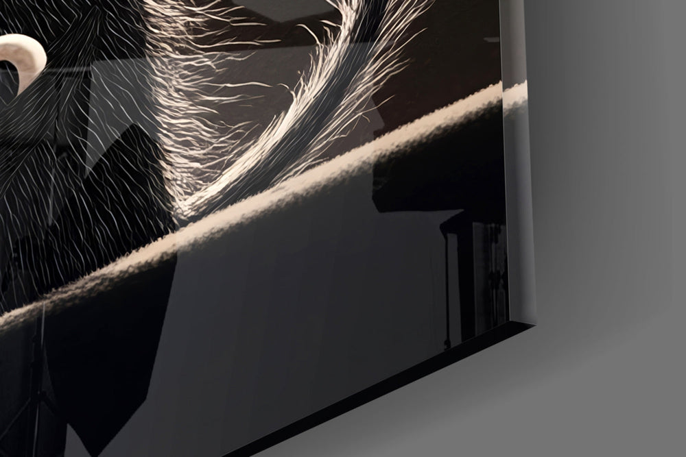 Designer-collection artwork in a home office interior