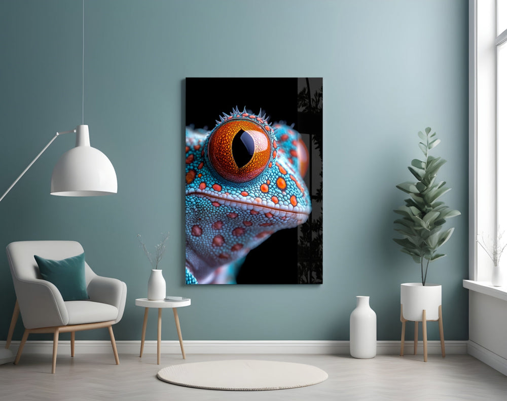 Cosmic Eyes artwork styled in a designer office interior