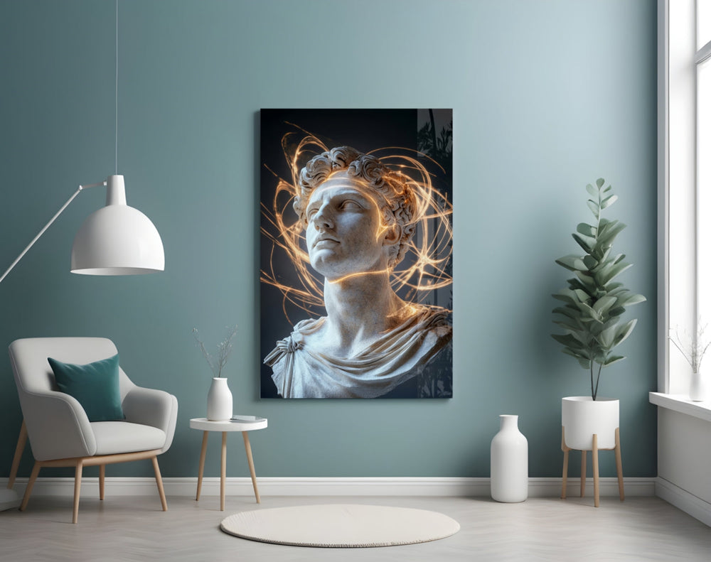 Aurelius artwork styled in a designer office interior
