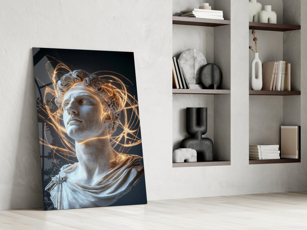 Aurelius panel against a moody dark-painted accent wall