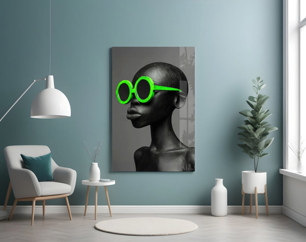 Faces of Colors lime artwork styled in a creative loft interior