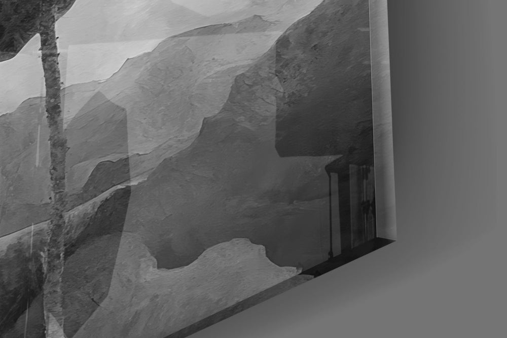 Designer-collection artwork in a hallway gallery interior