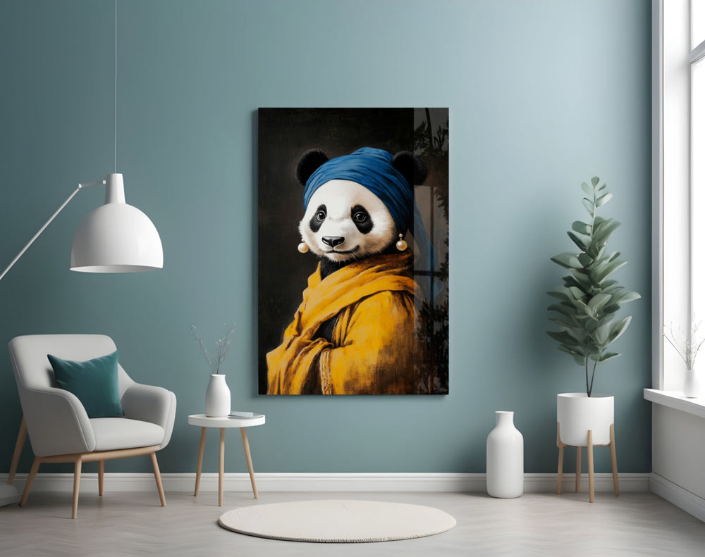 Panda Pearl Earring artwork styled in a child's bedroom interior