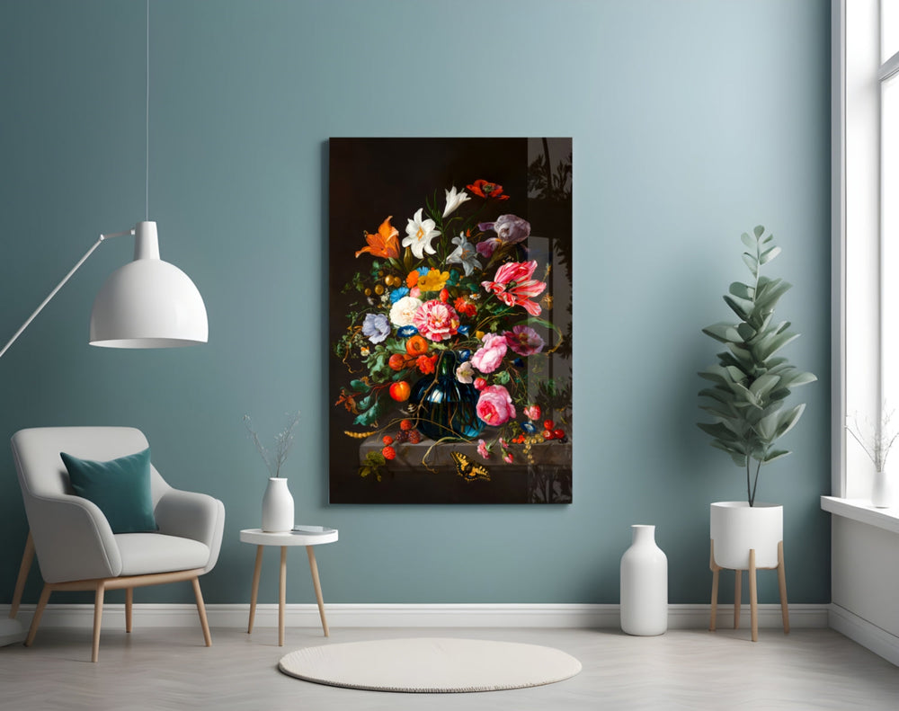 Classical Still Life artwork styled in a hallway gallery interior