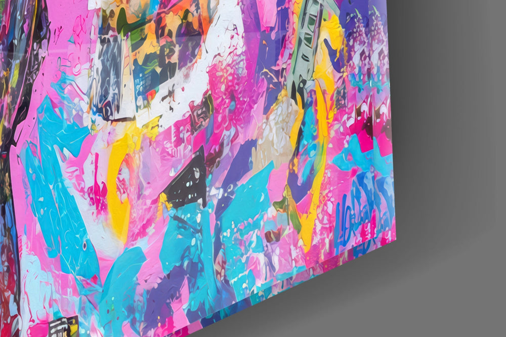 Designer-collection artwork in a millennial-pink-leaning home interior