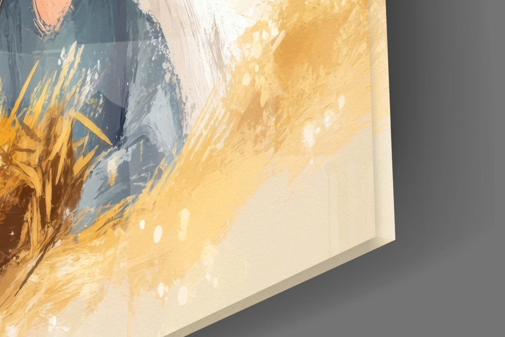 Designer-collection artwork in a faith-leaning home interior