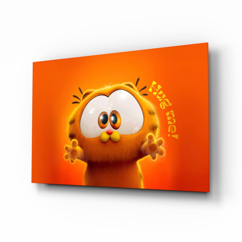 Cute Garfield glass wall art in a modern children's bedroom