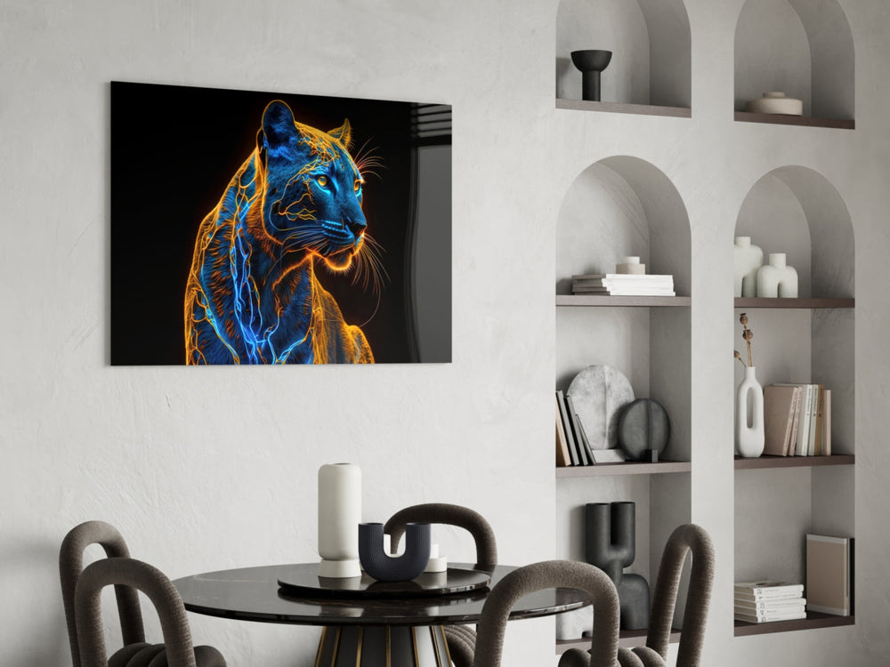 Cyber glass print bringing wildlife edge to a teen's bedroom