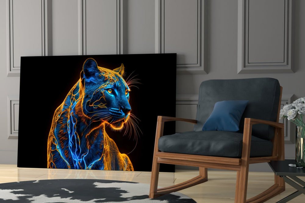 Wildlife yatay panel against a moody dark-painted accent wall
