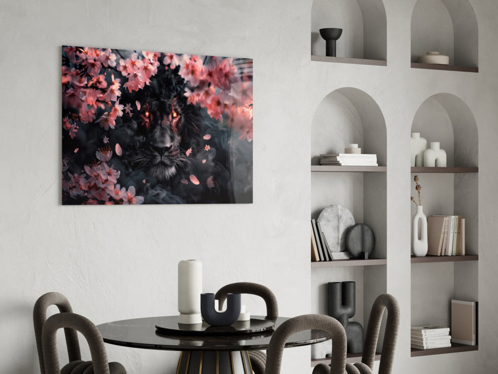 Wildlife glass print bringing fantasy edge to a teen's bedroom