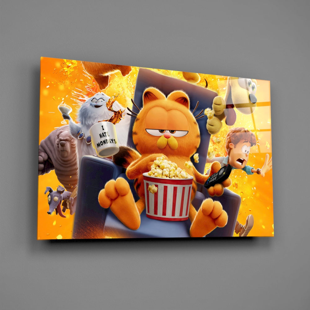 Designer-collection cartoon panel anchoring a playroom wall