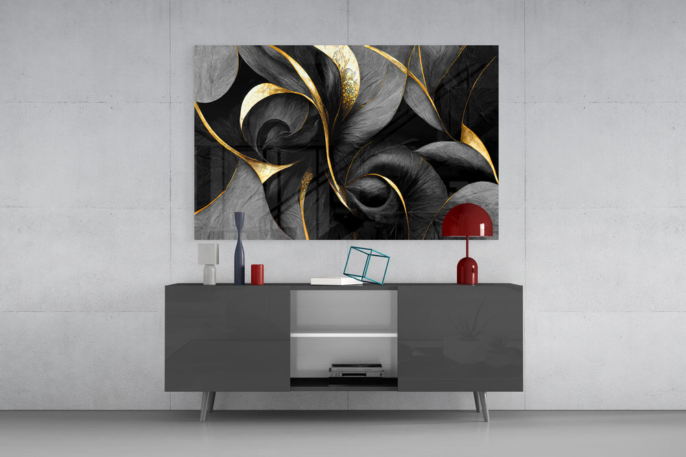 Curves Glass Wall Art || Designer Collection