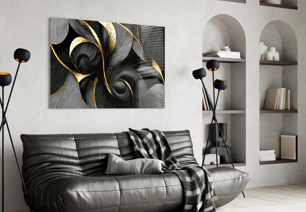 Curves Glass Wall Art || Designer Collection