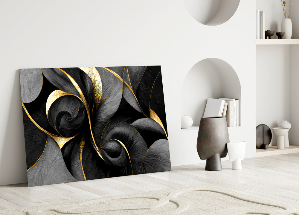 Curves Glass Wall Art || Designer Collection