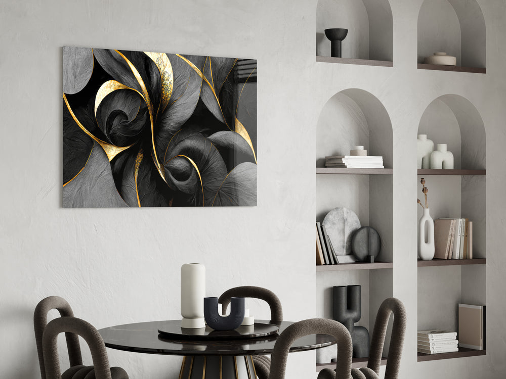 Curves Glass Wall Art || Designer Collection
