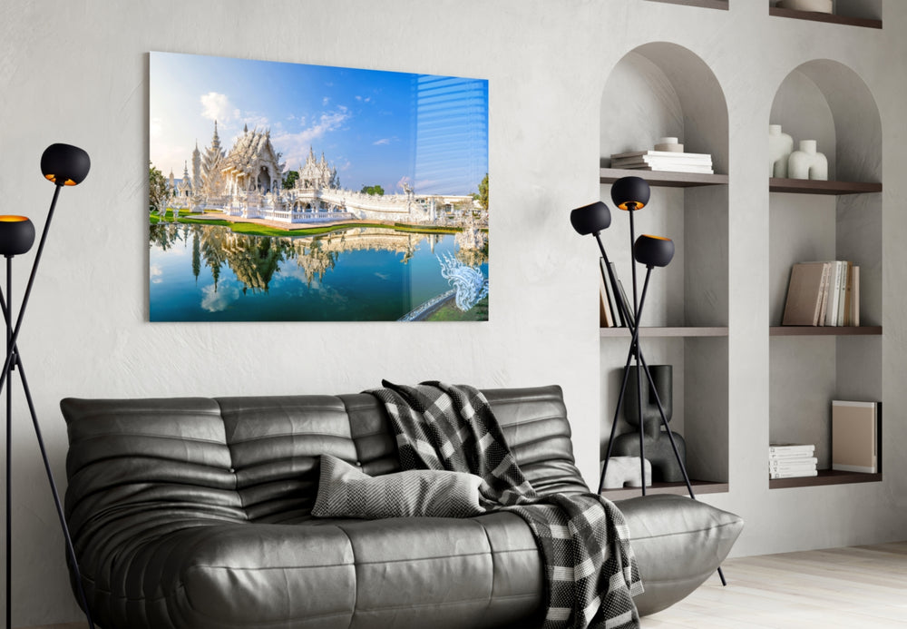 Chiang Rai travel photography emerald-pool reflection glass wall art in entry foyer
