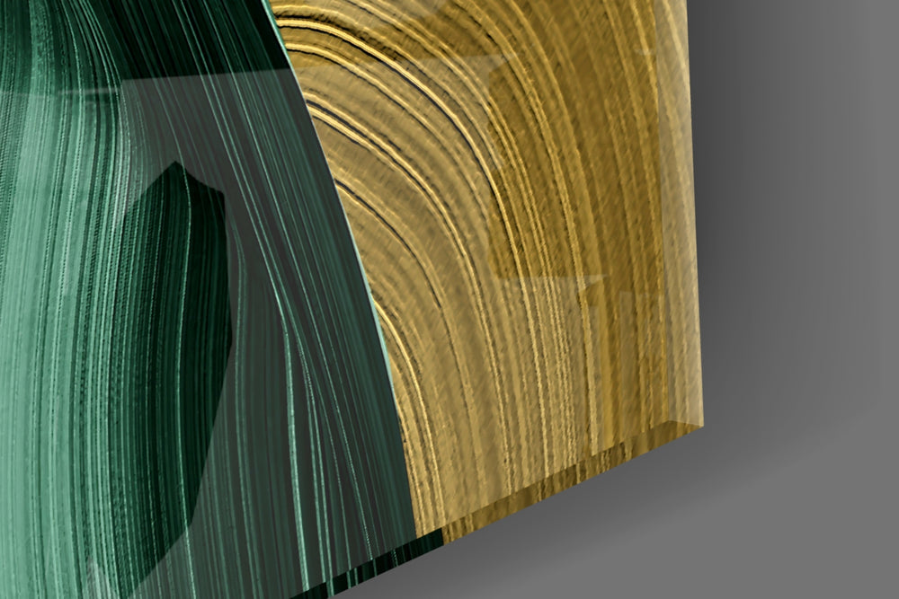 Painterly luxury ribbon glass wall art in designer hallway