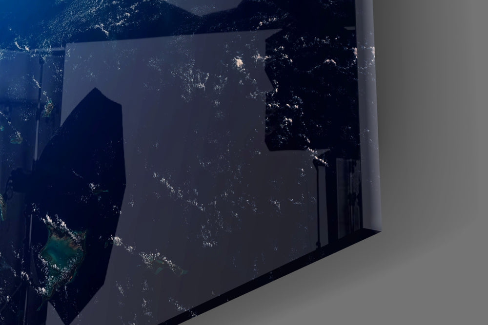 Cosmic horizon documentary glass wall art in heritage library