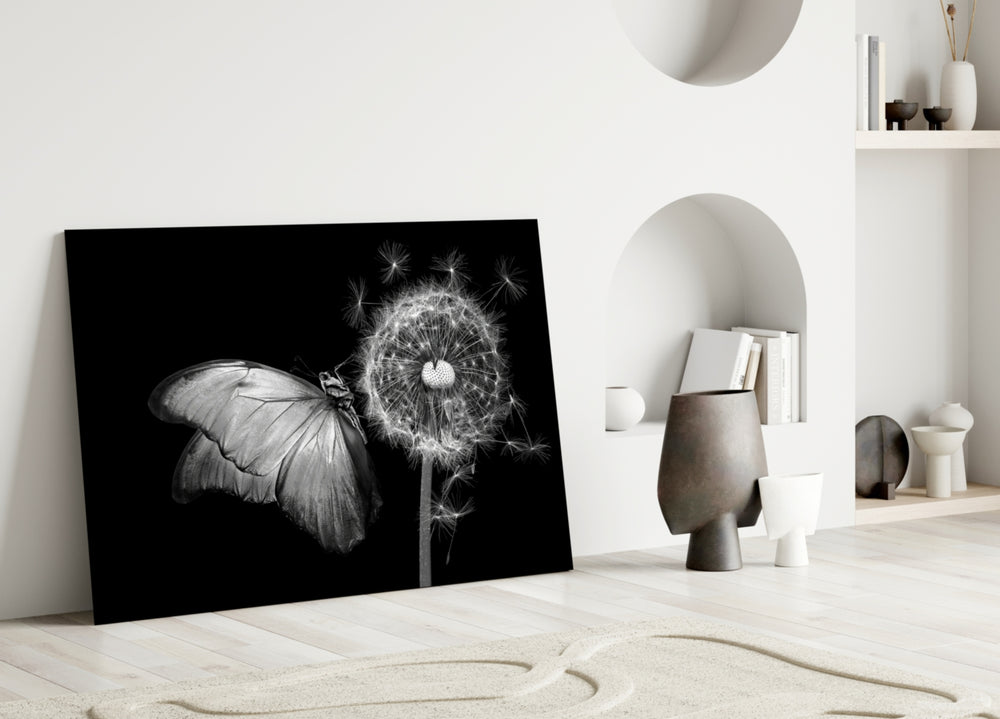 Translucent butterfly cinematic glass wall art in heritage hallway