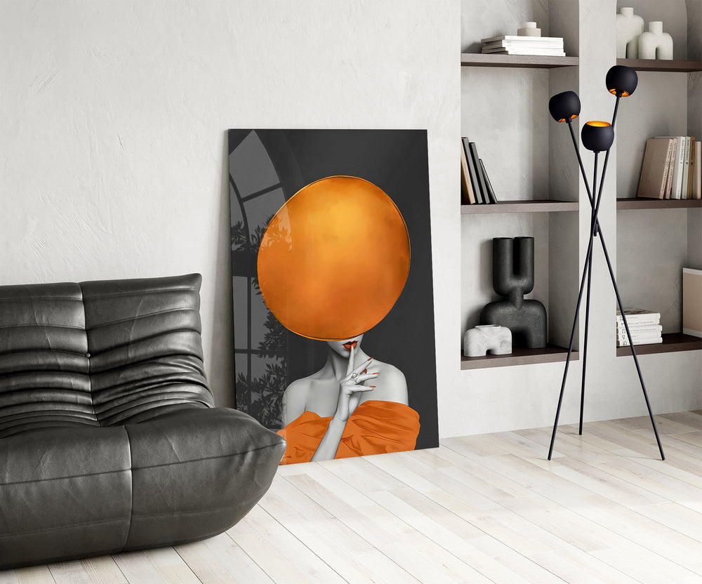 Pop-luxe shh cinematic glass wall art in heritage stairwell