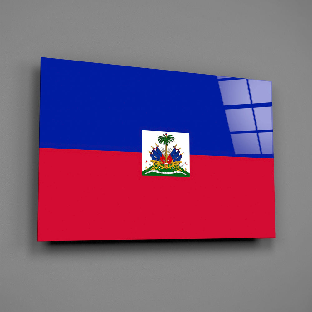 Caribbean diaspora cinematic glass wall art in family dining room