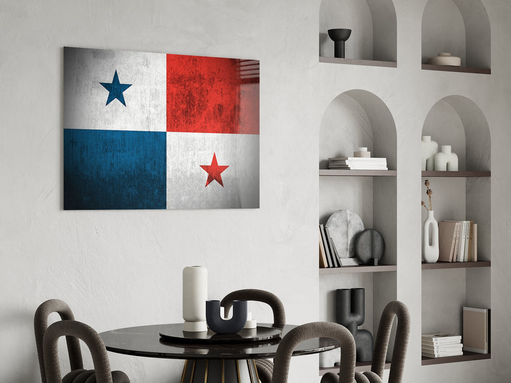 Istmo-pride cinematic glass wall art over modern dining sideboard