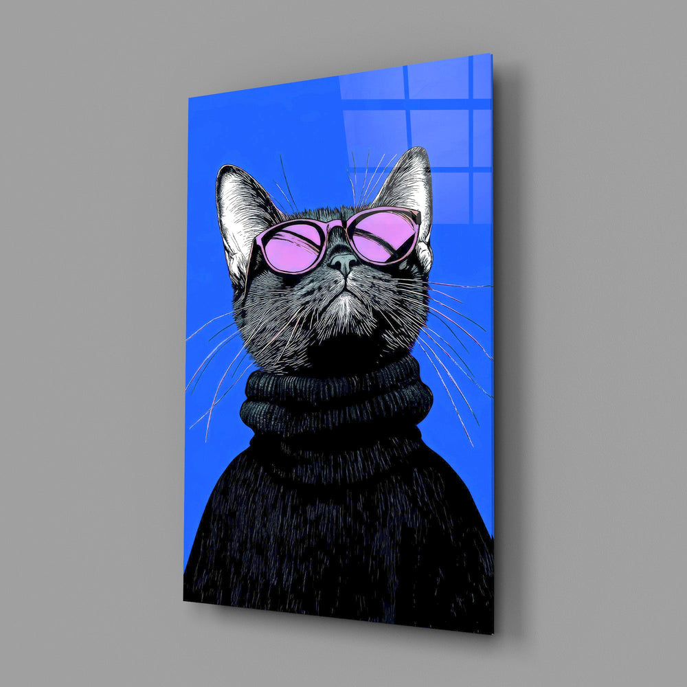 Pop fashion editorial cinematic glass wall art in creative-agency reception