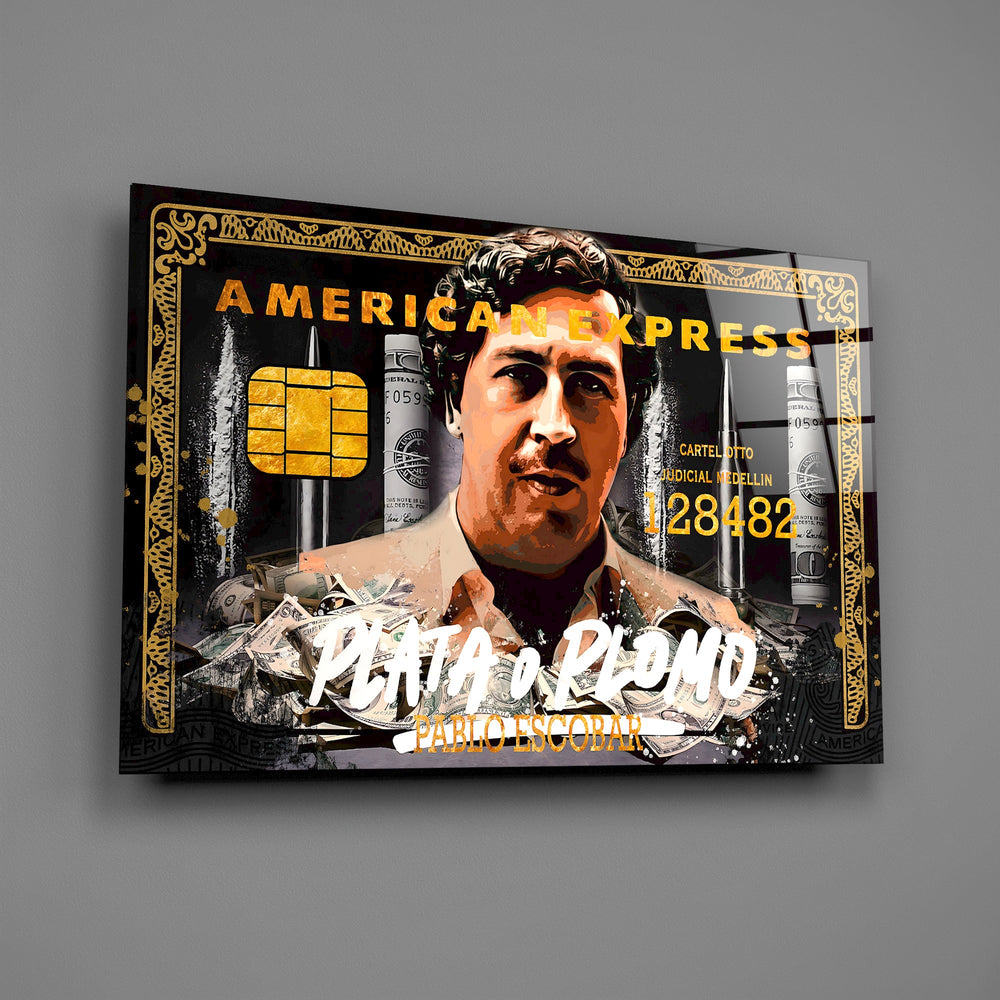 Narco cinema pop cinematic glass wall art in film-screening room