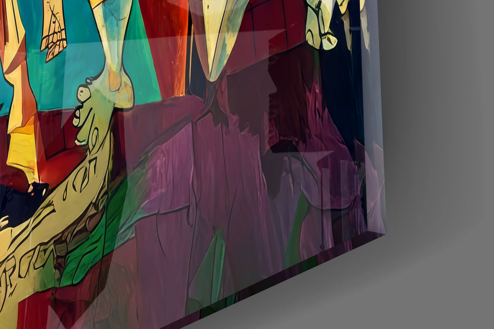 Abstract Expressionist Glass Wall Art