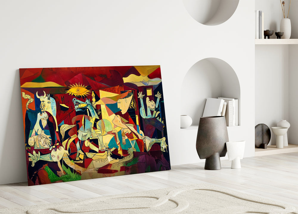 Abstract Expressionist Glass Wall Art