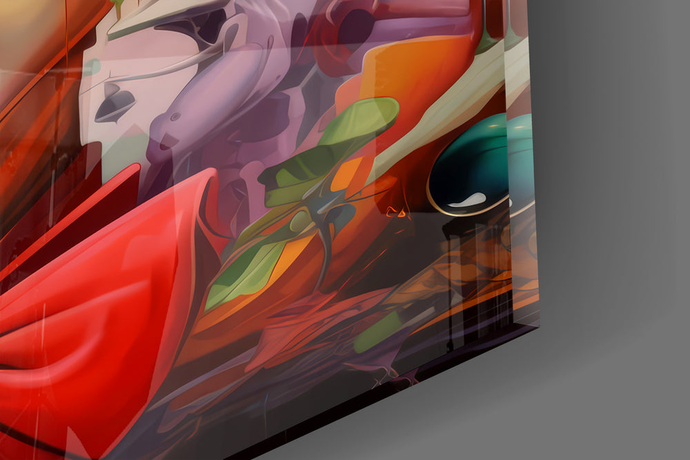 Dalí caricature cinematic glass wall art in creative-agency lounge