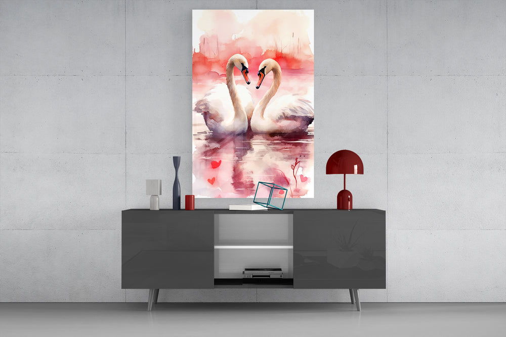 Valentine bouquet cinematic glass wall art in light-filled atelier
