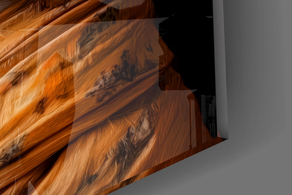 Vermeer cat parody cinematic glass wall art in creative-agency reception