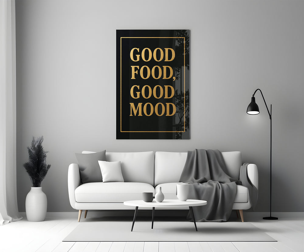 Fine-dining menu cinematic glass wall art in heritage stairwell