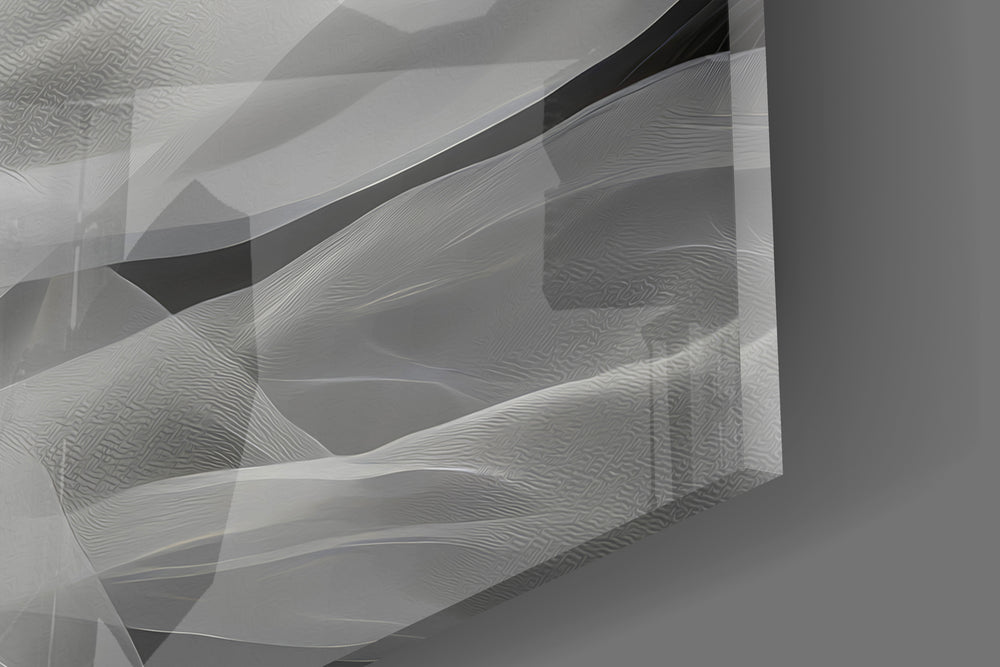 Tulle-veil muse cinematic glass wall art in wellness clinic