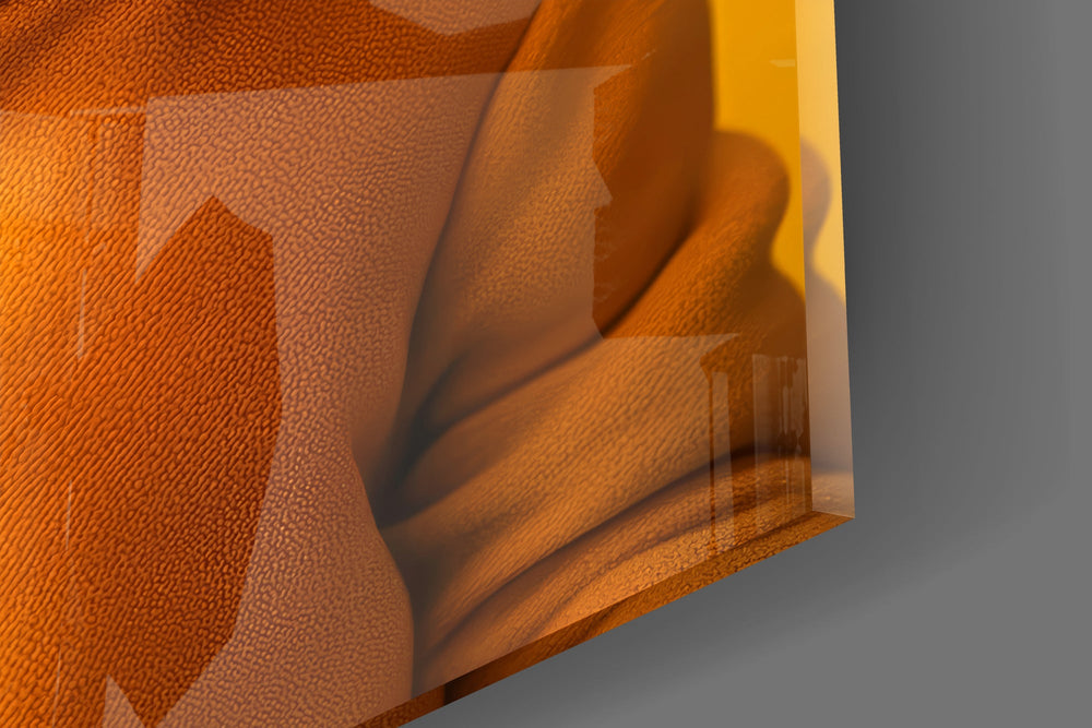 Saffron zebra cinematic glass wall art in child's playful bedroom