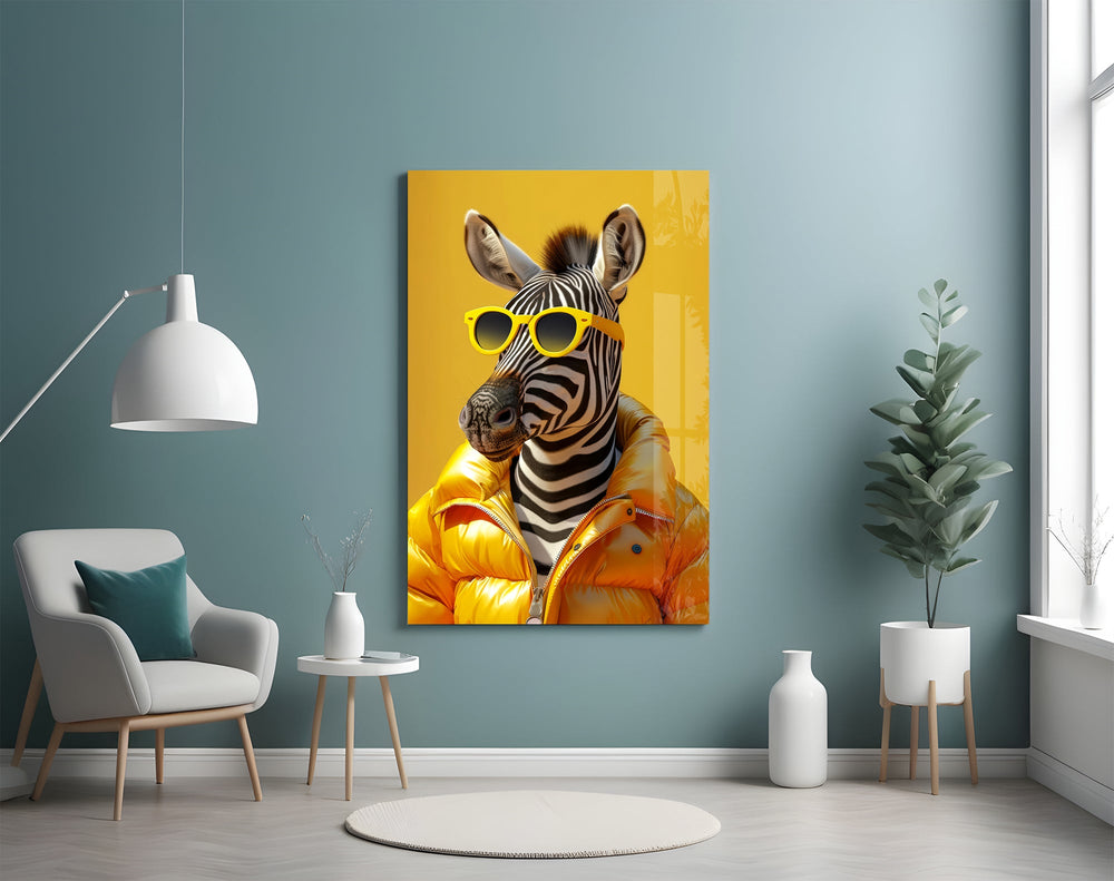 Surreal beauty cinematic glass wall art in creative studio