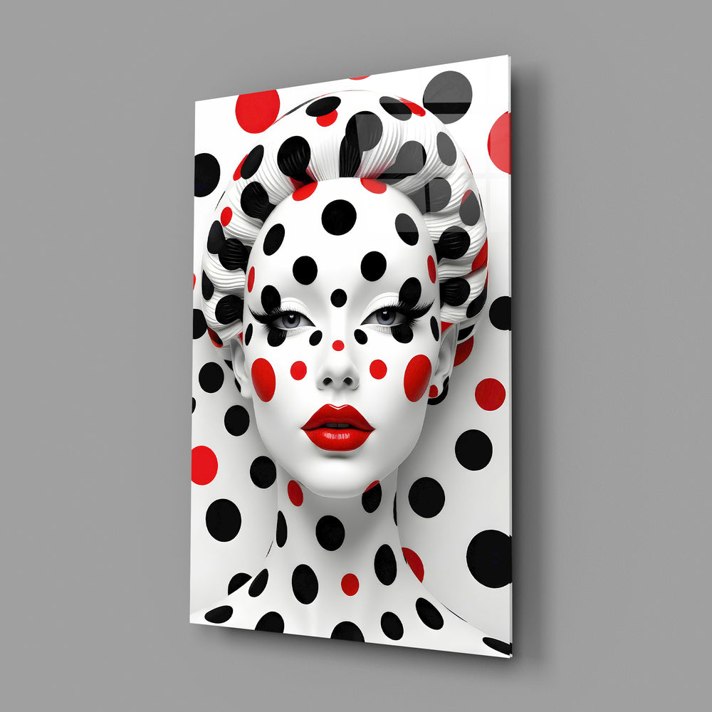 Polka Dot Glamour Glass Wall Art