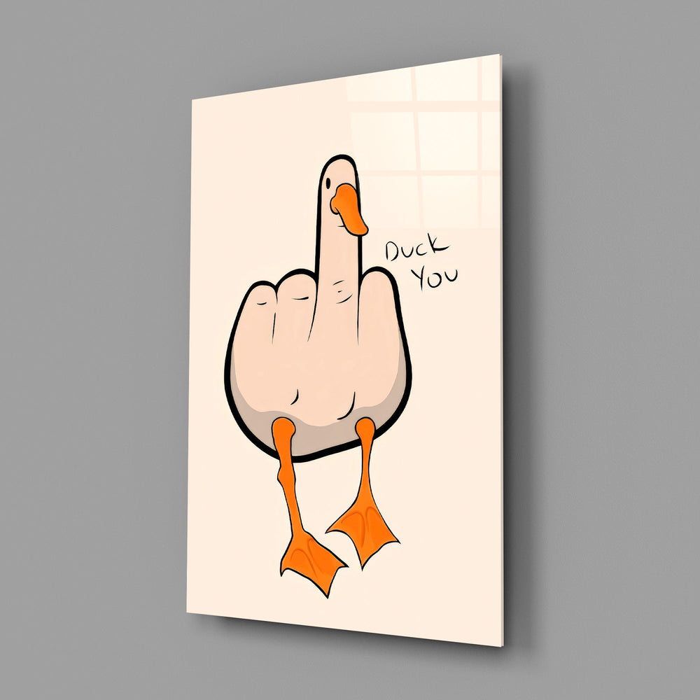Meme pop humor cinematic glass wall art in creative-agency reception