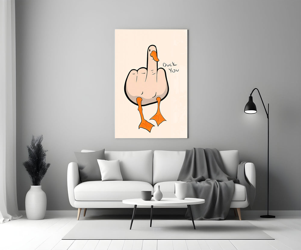 Sassy Duck Pun Glass Wall Art