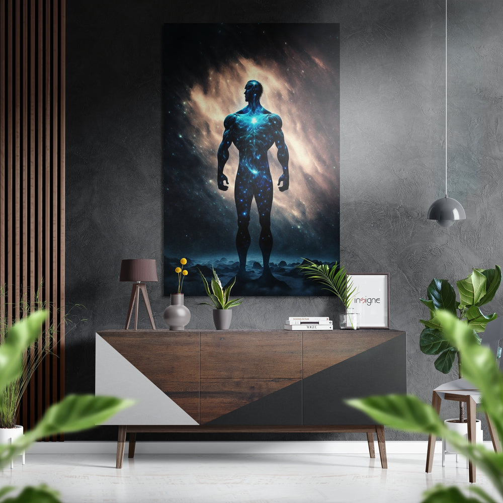 Man Brushed Aluminum Dibond Wall Art.